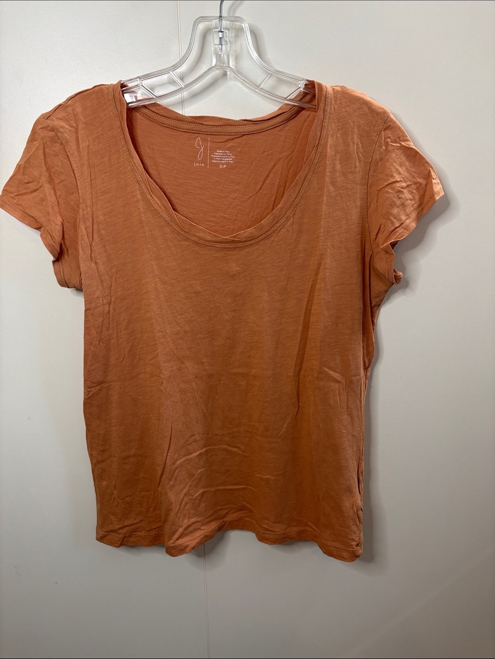Joie Scoop Neck Short Sleeve Tee - Rust S/P